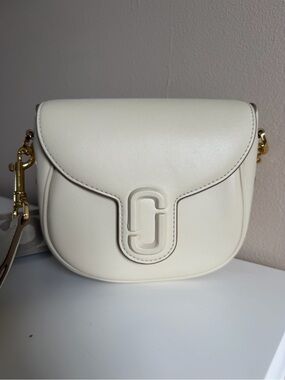 Marc Jacobs The J Marc Small Saddle Bag Cloud white